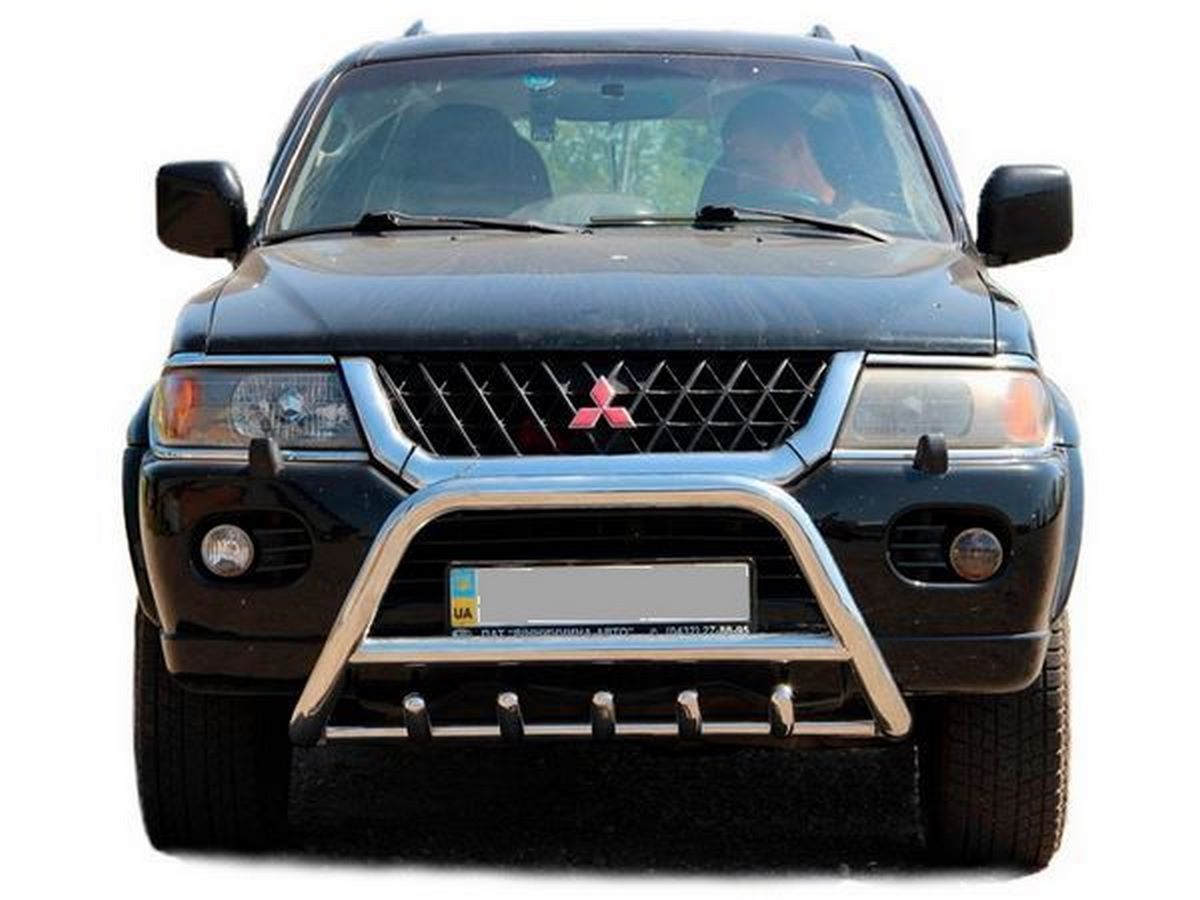 Кенгурятник Mitsubishi Pajero Sport I (96-08) - стандарт с грилем