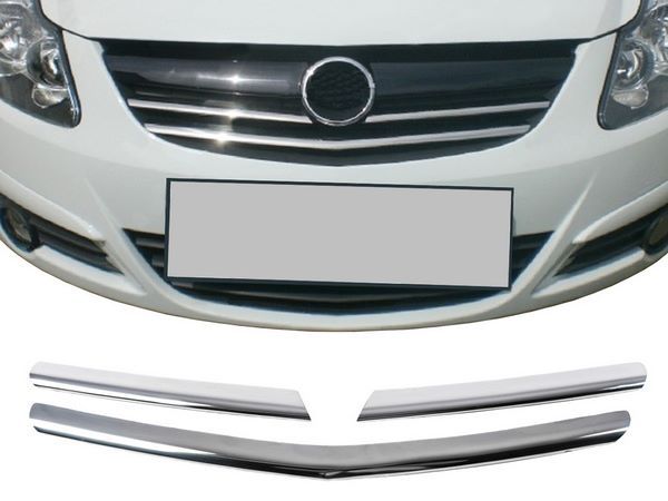 Хром накладки на решітку Opel Corsa D (06-14)