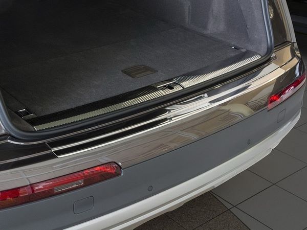 Накладка на задний бампер Audi Q7 II (4M; 16-/20-) - Omsa (сталь)