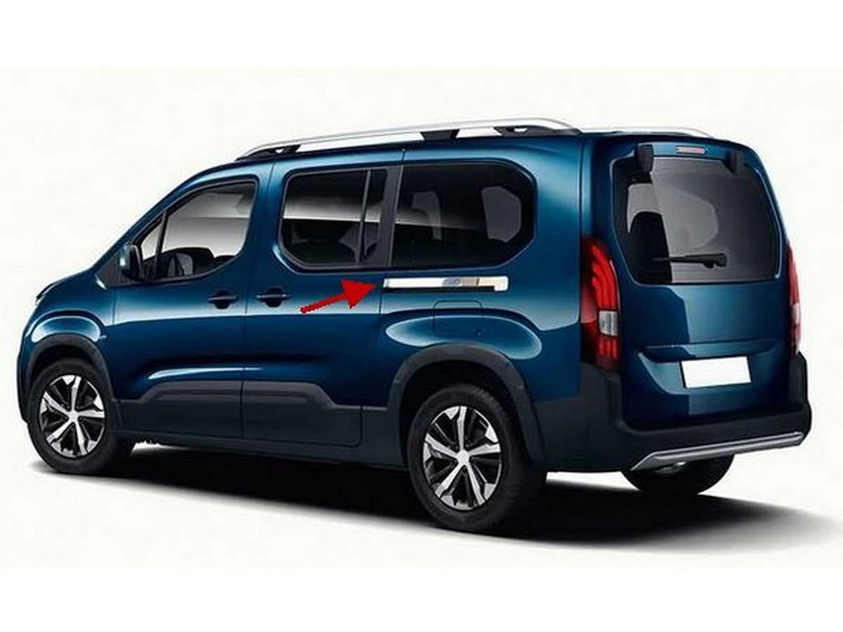 Хром молдлинг под сдвижную дверь PEUGEOT Rifter (18-)