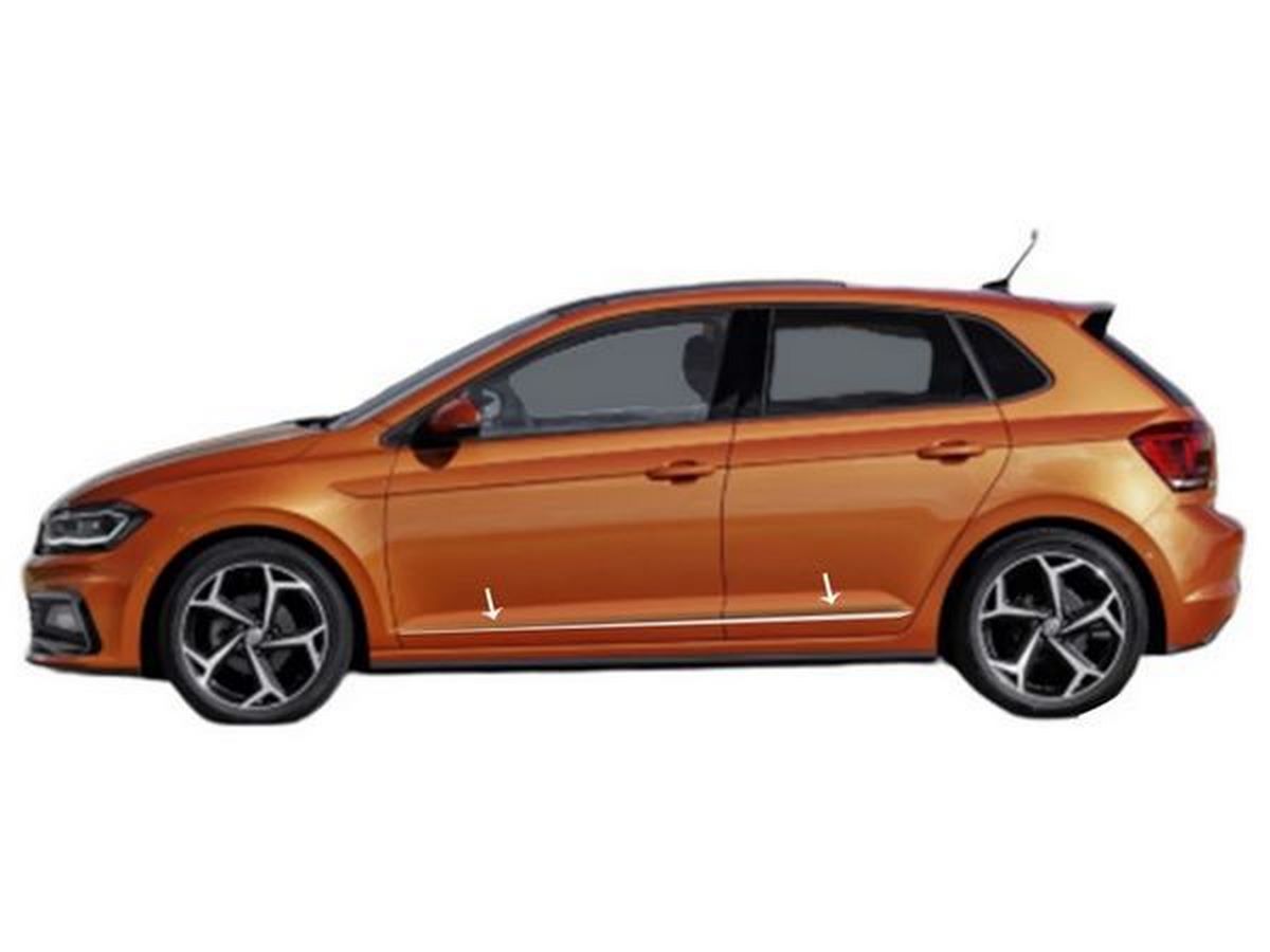 Хром молденги дверные VW Polo V (09-17) HB