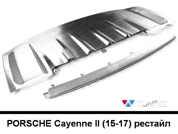 Накладки под бампера PORSCHE Cayenne II (15-17) рестайлинг
