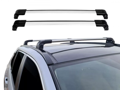 Поперечины на интегрированные рейлинги Toyota Rav4 V (XA50; 19-) - Strong (серые) 1