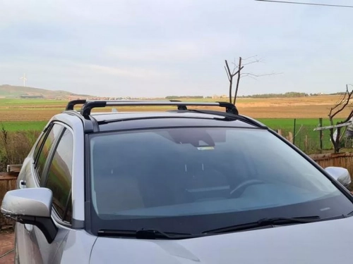 Поперечины на интегрированные рейлинги Toyota Rav4 V (XA50; 19-) - Strong (серые) 7