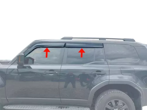 Дефлектори вікон Toyota LC Prado V (J250; 24-) - Hawk (накладні, 4 шт) 1