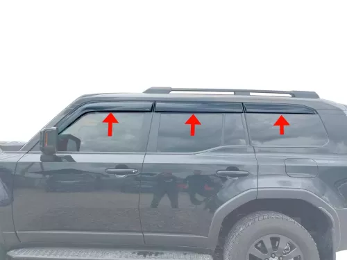 Дефлектори вікон Toyota LC Prado V (J250; 24-) - Hawk (накладні, 6 шт) 1