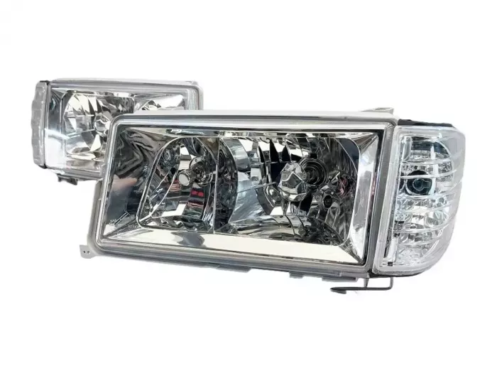 Фары с поворотами Mercedes C W201 (190) (82-93) - хром 4