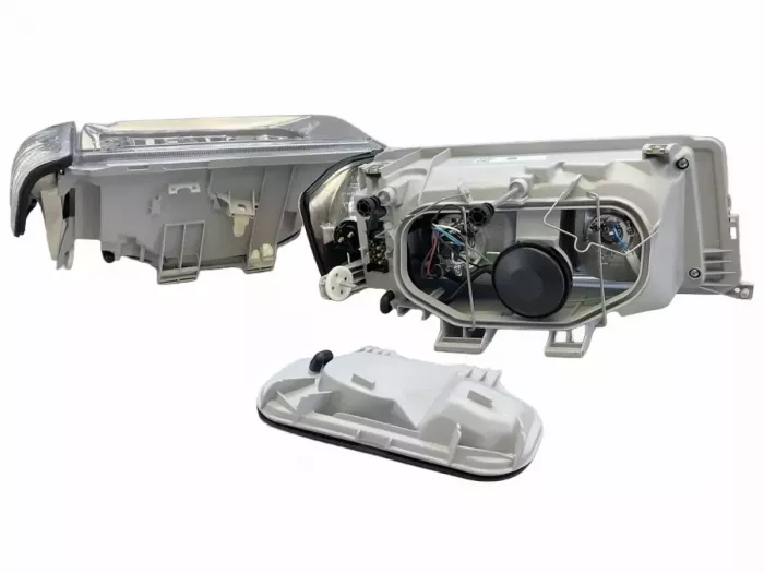 Фары с поворотами Mercedes C W201 (190) (82-93) - хром 7