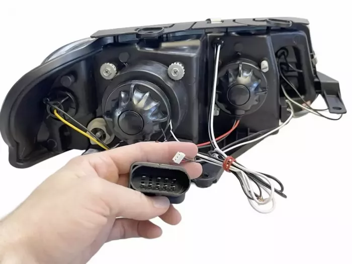 Фари VW Passat B5 (3BG; 01-05) - H1 ангельські очі хром 8