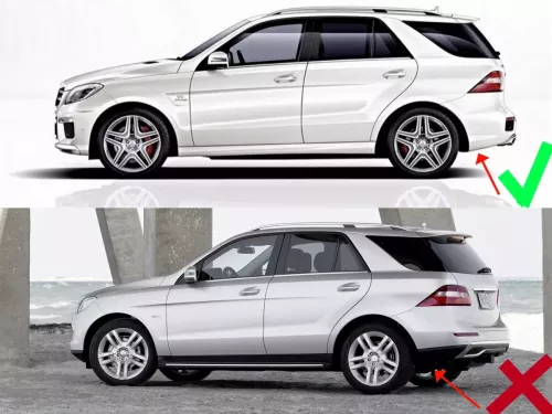 Бризковики Mercedes ML W166 (11-15) з підніжками - Premium (4 шт) 8