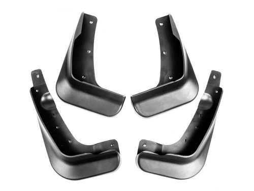 Брызговики Mitsubishi Lancer X (07-15) с порогами - Premium 2