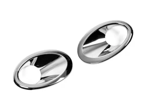 Хром накладки на противотуманки Nissan Qashqai I J10/+2 (10-13) рестайлинг 2