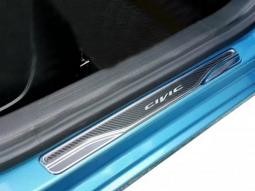Накладки на пороги Honda Civic VIII (06-12) - Nitto (карбон стиль) 4