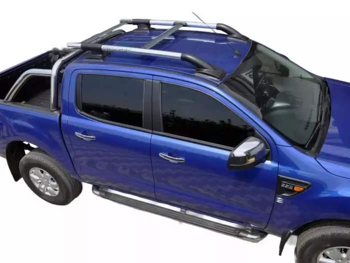 Рейлинги с поперечинами Ford Ranger T6 (11-22) - Shark (хром) 4