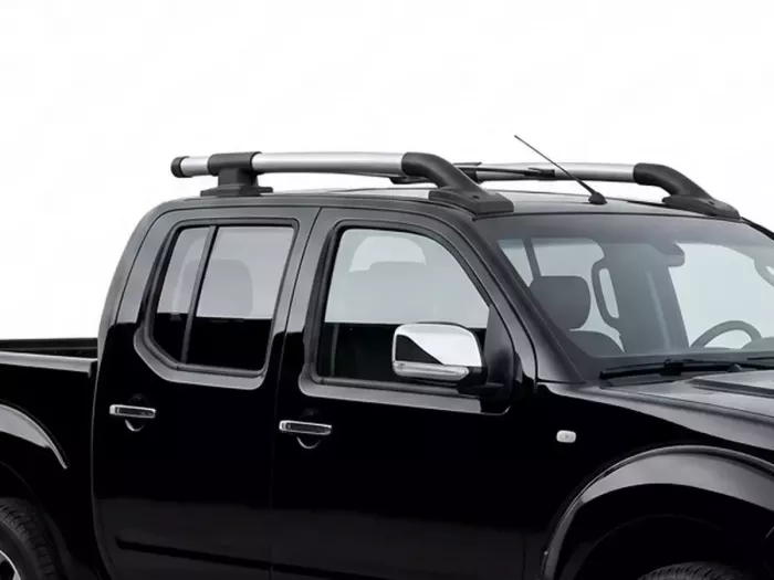 Рейлинги с поперечинами Nissan Navara III (D40; 05-14) - Shark (хром) 5
