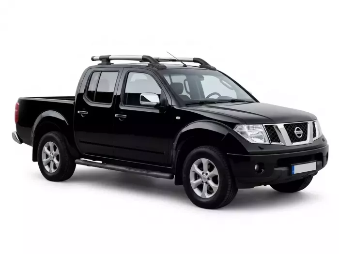 Рейлинги с поперечинами Nissan Navara III (D40; 05-14) - Shark (хром) 6