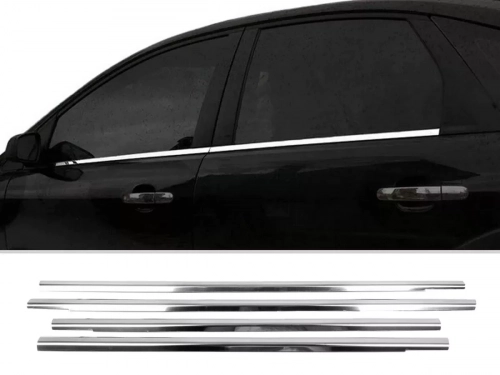 Хром нижні молдинги вікон Ford Focus II (04-10) Седан / Хетчбек / Універсал - Carmos 1
