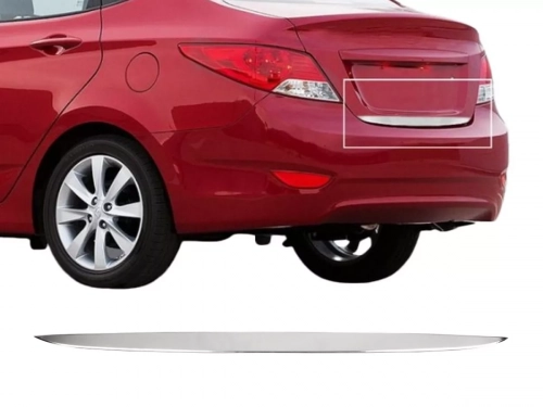 Хром на кромку багажника Hyundai Accent Solaris (10-17) Sedan - Carmos 1