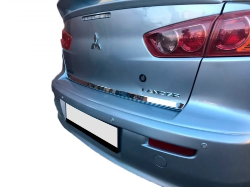 Хром на кромку багажника Mitsubishi Lancer X (07-15) Sedan - Carmos 4