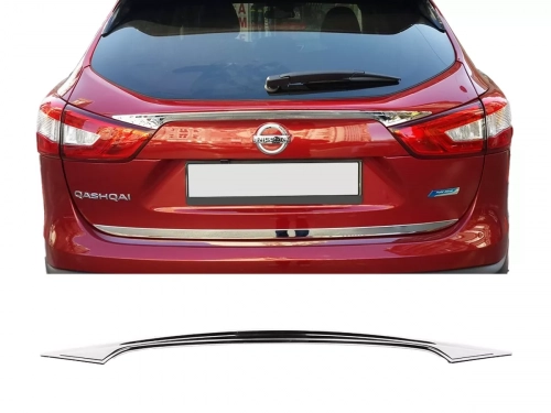 Хром накладка над номером Nissan Qashqai II (J11; 14-21) - Carmos 1