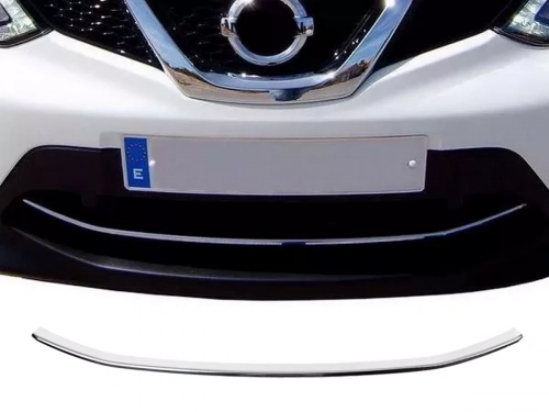 Хром на передний бампер Nissan Qashqai II (J11; 14-17) - Carmos 1