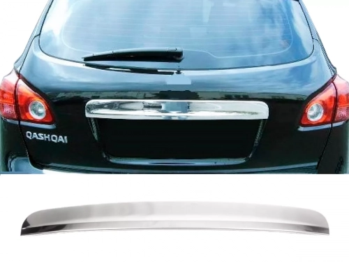 Хром накладки над номером Nissan Qashqai I / +2 (J10; 07-13) - Carmos (без кнопки) 1