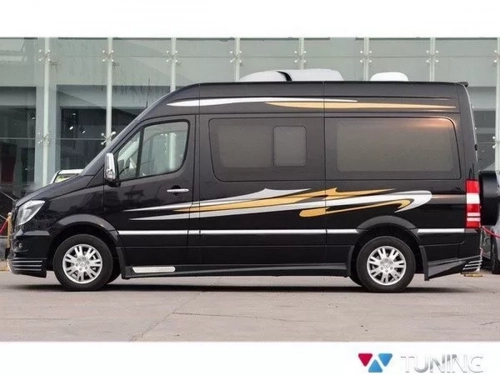 Хром молдинги дверні VW Crafter I (06-16) Middle - Carmos 6