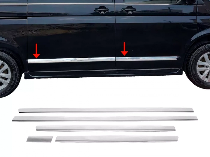 Хром молдинг дверной VW T6 (15-23) короткая база - Carmos 1