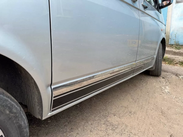 Хром молдинг дверной VW T6 (15-23) короткая база - Carmos 7