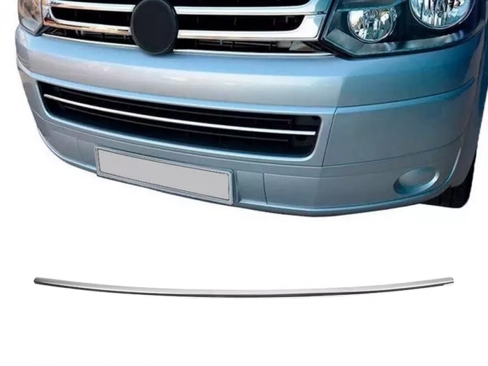 Хром накладка на решітку бампера VW T5+ (10-15) рестайлінг - Carmos 1