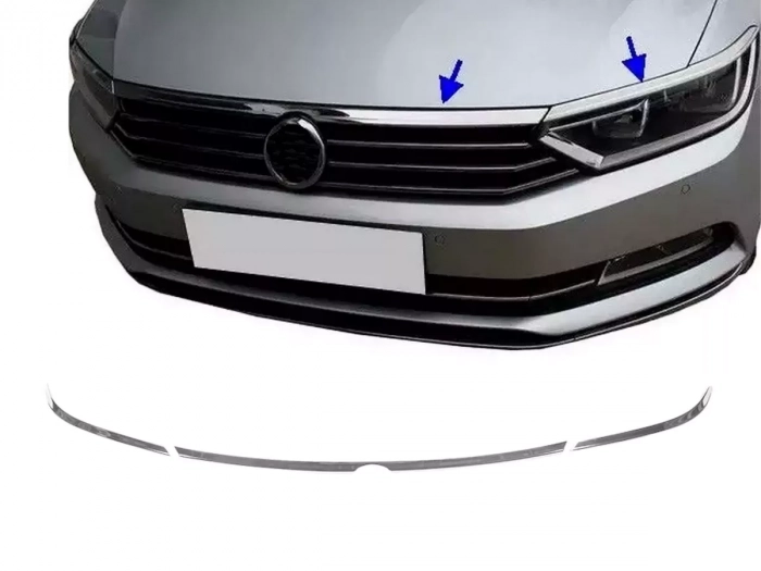 Хром реснички на фары и решётку VW Passat B8 (3G; 15-22) - Carmos 1