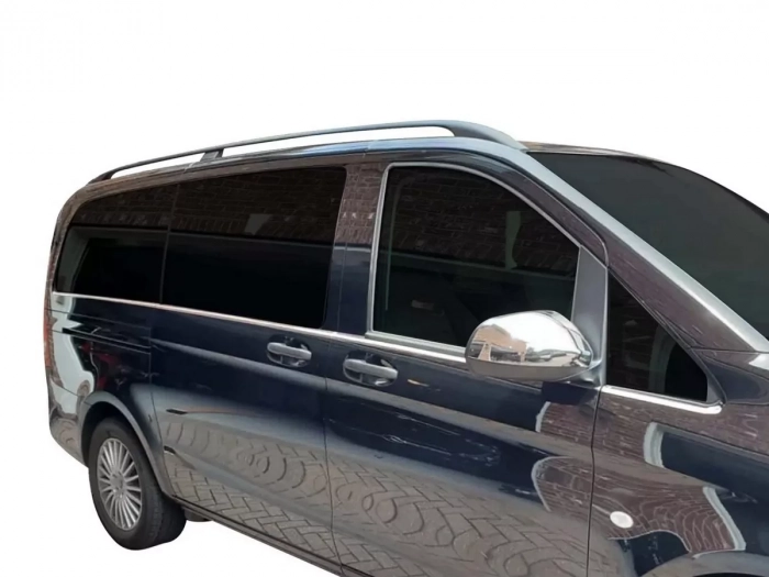 Хром нижні молдинги вікон Mercedes Vito / V-Class W447 (14-) 1 бічні двері 3