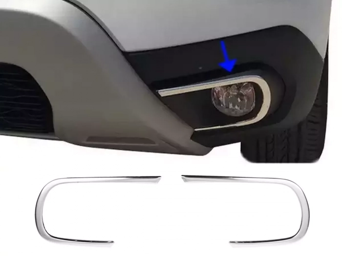 Хром на протитуманки Dacia Duster II (HM; 18-24) - Carmos 1
