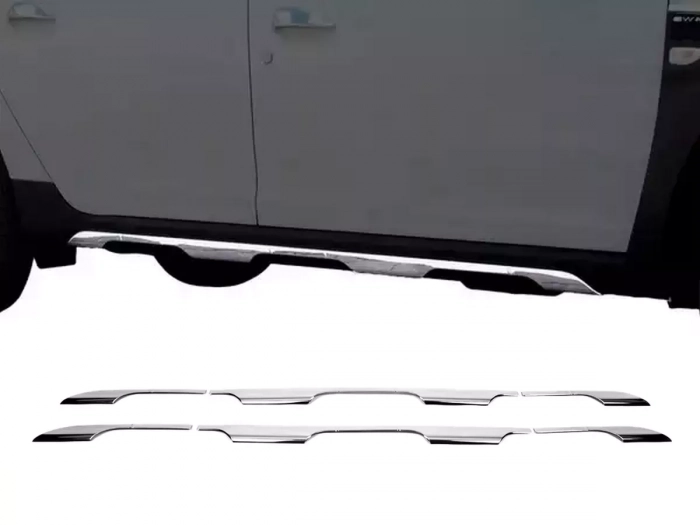 Хром на боковые пороги Dacia Duster II (HM; 18-24) - Carmos 1