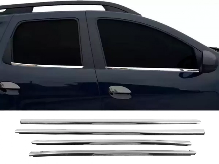 Хром нижние молдинги окон Dacia Duster II (HM; 18-24) - Carmos 1