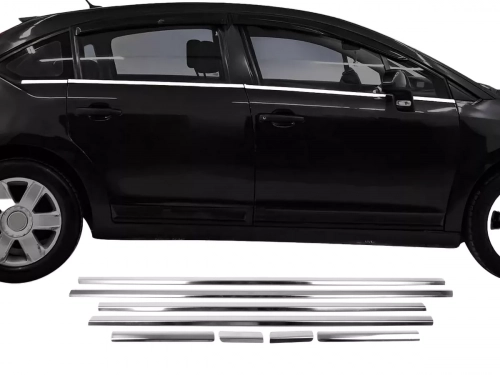 Хром нижние молдинги окон Citroen C4 I (L; 04-10) Hatchback - Carmos 1