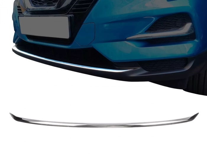 Хром на передній бампер Nissan Qashqai II (J11; 17-21) - Carmos 1