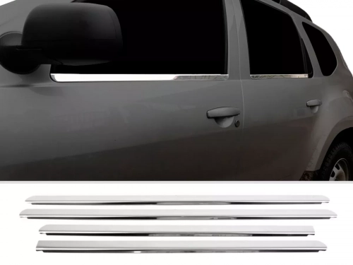 Хром нижние молдинги окон Dacia Duster I (HS; 10-17) - Carmos 1