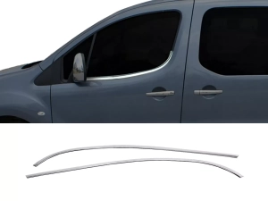 Хром нижние молдинги окон Citroen Berlingo II (08-18) - Carmos