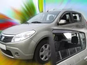 Дефлекторы окон Dacia Sandero I (08-12) - Heko (вставные ветровики) 4