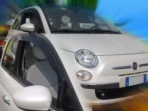 Дефлектори вікон Fiat 500 (07-) 3D - Heko (вставні вітровики) 4