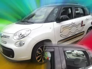 Дефлектори вікон Fiat 500L (12-) 5D - Heko (вставні) 4