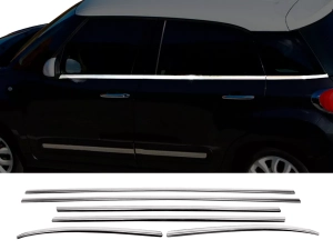 Хром нижние молдинги окон Fiat 500L (12-22) - Carmos