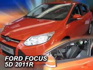 Дефлекторы окон Ford Focus III (C346; 11-18) Htb / Sedan - Heko (вставные ветровики) 3
