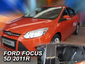 Дефлекторы окон Ford Focus III (C346; 11-18) Htb / Sedan - Heko (вставные ветровики) 4