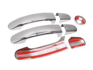 Хром накладки на ручки + замок Ford Custom (13-23) - Omsa (3 шт) 2