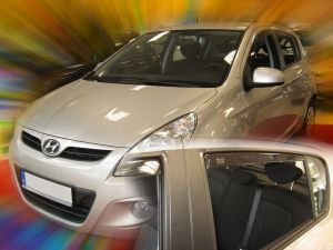 Дефлекторы окон Hyundai i20 (08-14) 5D - Heko (вставные) 4