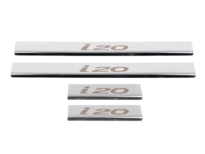 Накладки на пороги Hyundai i20 I (PB; 08-14) - Carmos