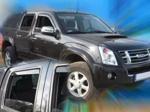 Дефлектори вікон Isuzu D-Max (06-12) 4D - Heko (вставні) 4