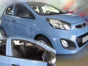 Дефлекторы окон KIA Picanto II (TA; 11-17) 5D - Heko (вставные) 3